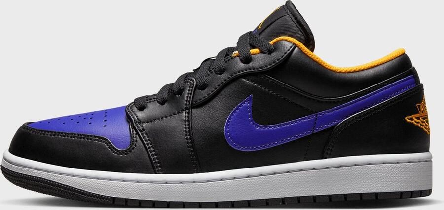 Nike Air Jordan 1 Low Dark Concord Sneakers Heren Zwart Paars Geel