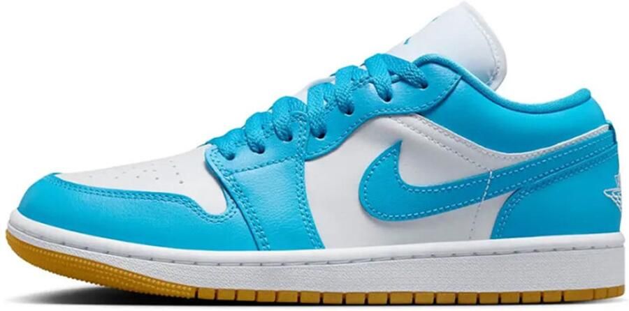 Jordan Nike Air 1 Low Sneakers Blauw Wit