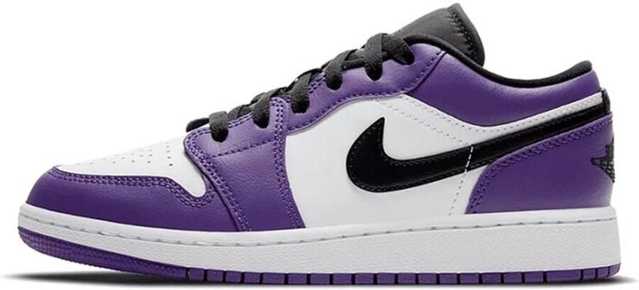 Nike Air Jorden 1 Low Kinder Sneaker Limited Edition Wit Paars - Foto 2