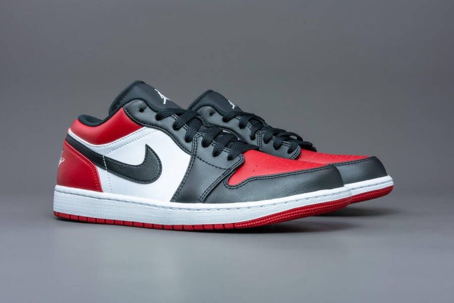 Nike Air Jordan 1 Low Sneaker Wit Rood Zwart Doos Zonder Deksel - Foto 4