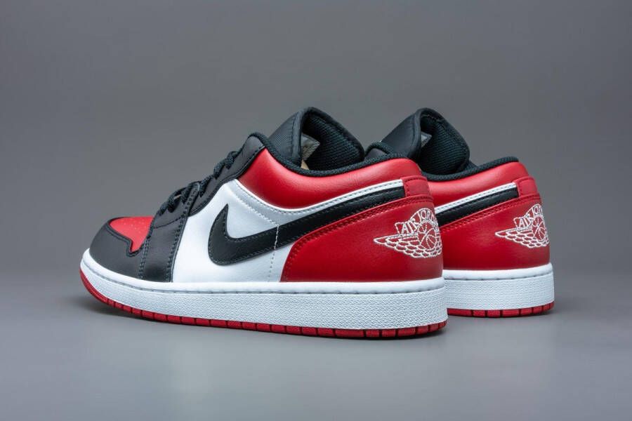Nike Air Jordan 1 Low Sneaker Wit Rood Zwart Doos Zonder Deksel - Foto 5