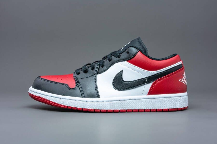 Nike Air Jordan 1 Low Sneaker Wit Rood Zwart Doos Zonder Deksel - Foto 6