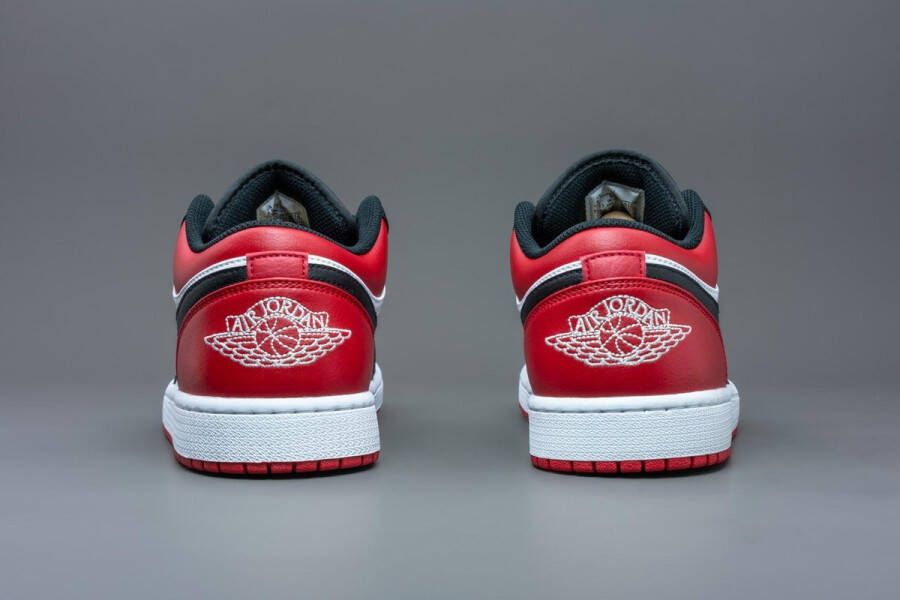 Nike Air Jordan 1 Low Sneaker Wit Rood Zwart Doos Zonder Deksel - Foto 8