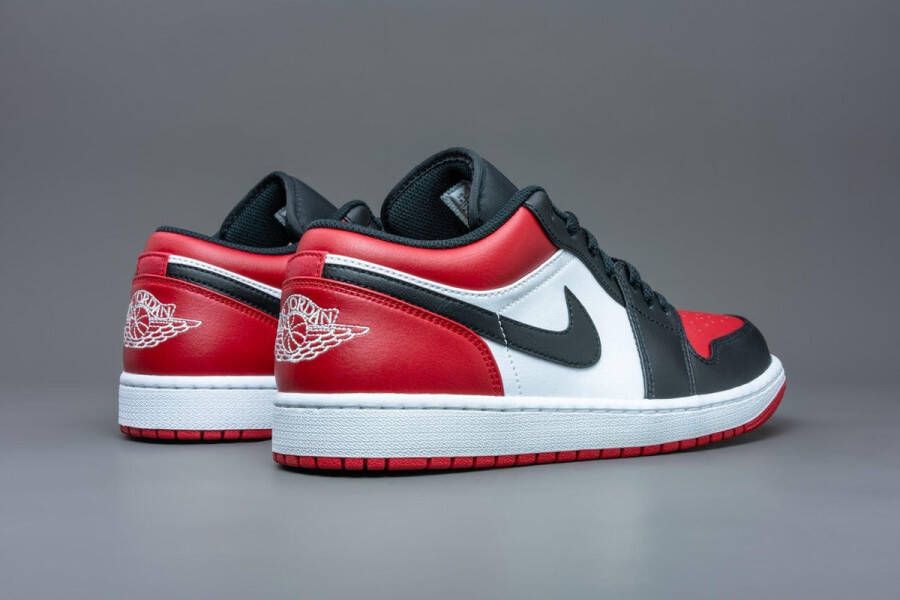 Nike Air Jordan 1 Low Sneaker Wit Rood Zwart Doos Zonder Deksel - Foto 10