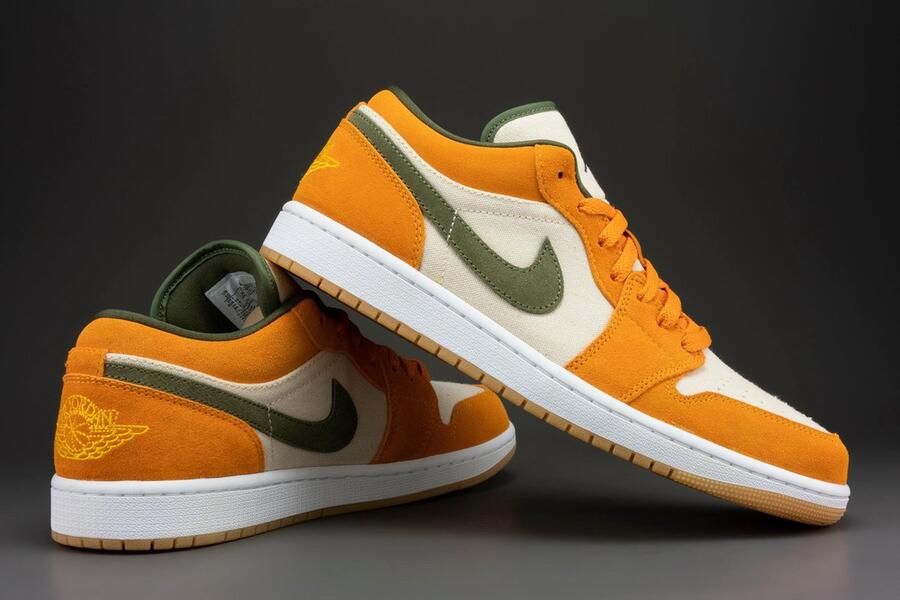 Nike Air Jordan 1 Low ''Medium Curry Orange Olive'' DH6931-102 oranje beige sneakers laag unisex - Foto 2