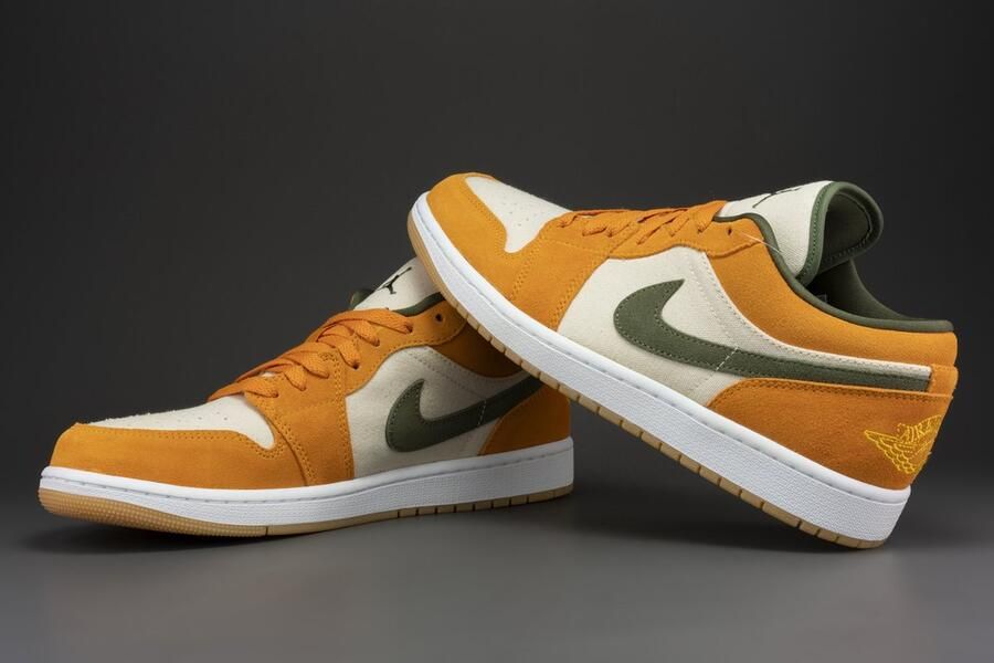 Nike Air Jordan 1 Low ''Medium Curry Orange Olive'' DH6931-102 oranje beige sneakers laag unisex - Foto 3
