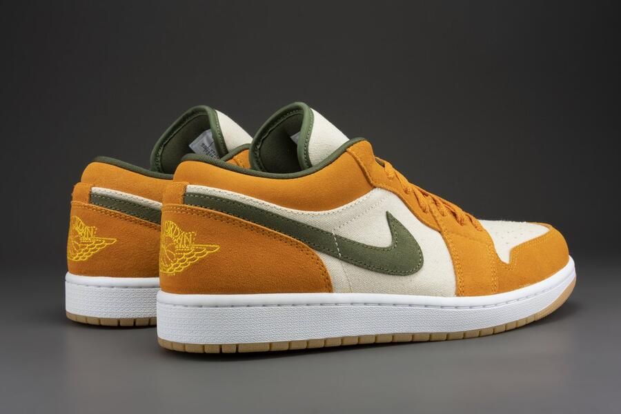 Nike Air Jordan 1 Low ''Medium Curry Orange Olive'' DH6931-102 oranje beige sneakers laag unisex - Foto 6