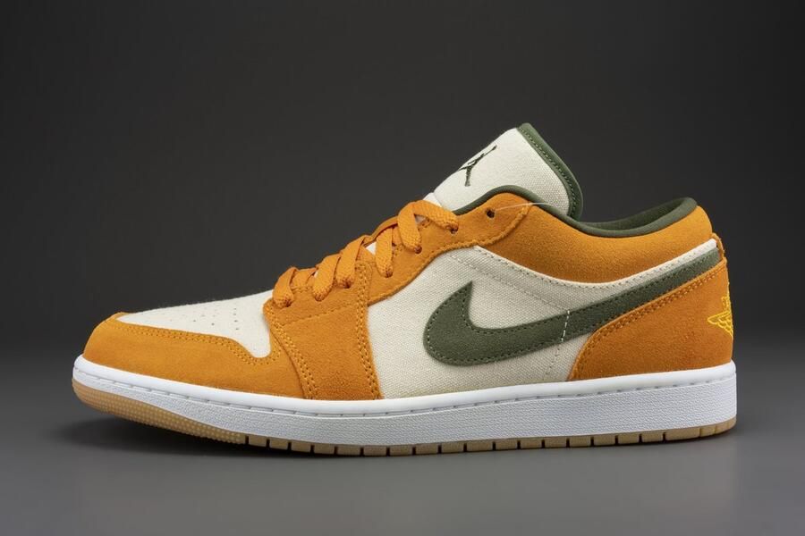 Nike Air Jordan 1 Low ''Medium Curry Orange Olive'' DH6931-102 oranje beige sneakers laag unisex - Foto 7