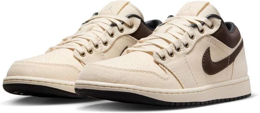 Nike Air Jordan 1 Low Premium Beige Baroque Brown Sneakers Heren