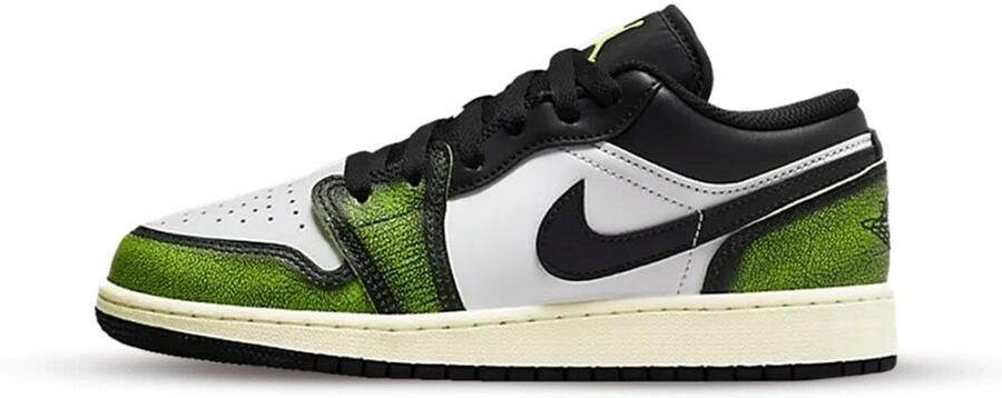 Jordan Air 1 Low Se(Gs ) Black Electric Green White Sail Schoenmaat 36+ Shoes grade school DO8244 003 - Foto 2