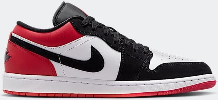Nike Air Jordan 1 Low SE Rood Wit Zwart Black Toe Sneakers Heren Doos Zonder Deksel - Foto 2