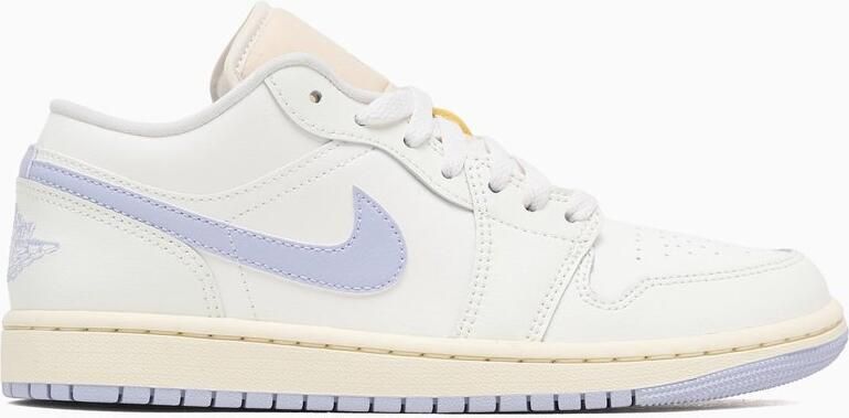Nike Air Jordan 1 Low Sneaker Wit Blauw Dames