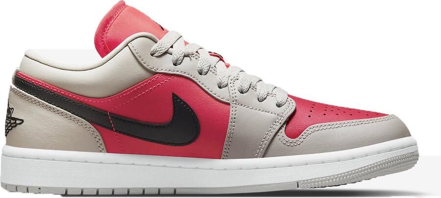 Nike Air Jordan 1 Low Dames Sneakers Grijs Rood - Foto 2