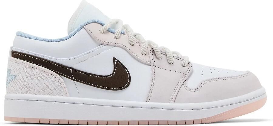 Nike Air Jordan 1 Low Dames Sneaker Wit Roze Doos zonder deksel