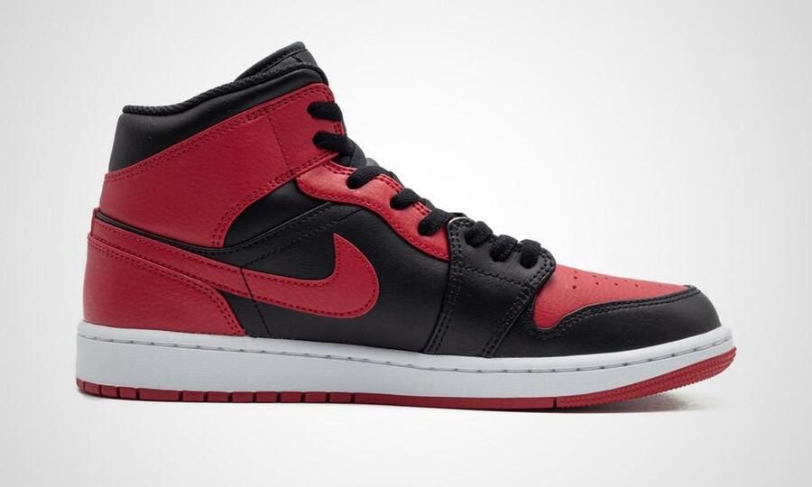 Nike Air Jordan 1 Mid Black Gym Red-White Banned - Foto 2