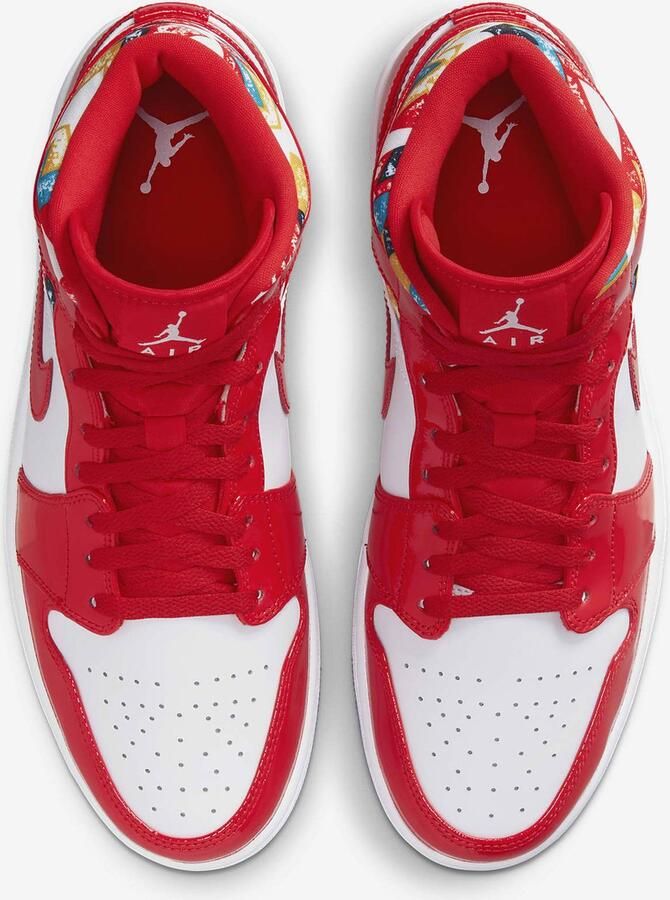 Nike Air Jordan wmns AIR JORDAN 1 MID 'BARCELONA SWEATER RED PATENT' DC7294 - Foto 2