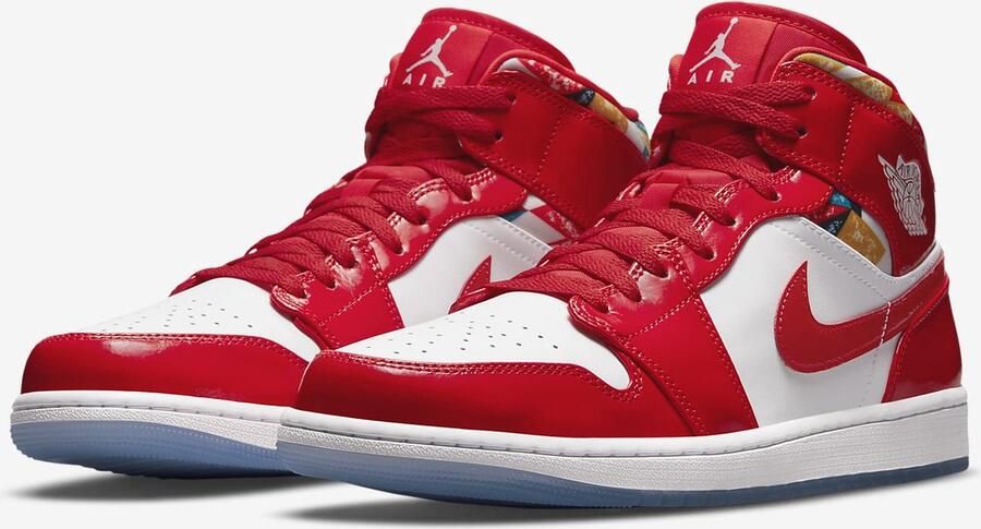 Nike Air Jordan wmns AIR JORDAN 1 MID 'BARCELONA SWEATER RED PATENT' DC7294 - Foto 15