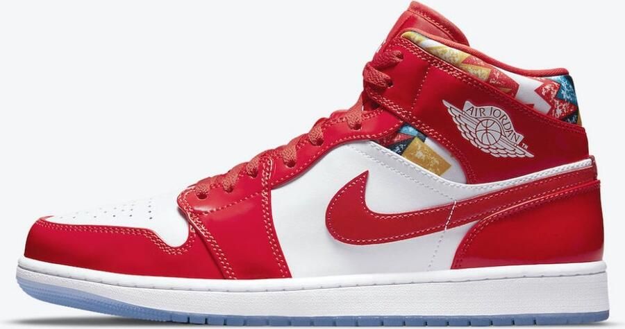 Nike Air Jordan wmns AIR JORDAN 1 MID 'BARCELONA SWEATER RED PATENT' DC7294 - Foto 16
