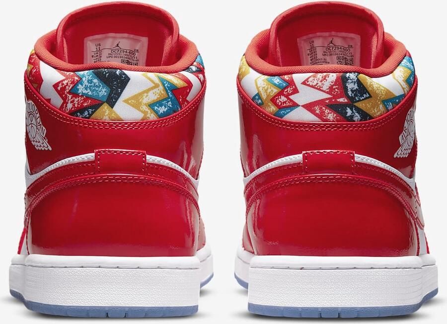 Nike Air Jordan wmns AIR JORDAN 1 MID 'BARCELONA SWEATER RED PATENT' DC7294 - Foto 3