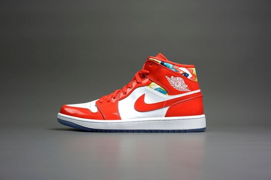 Nike Air Jordan wmns AIR JORDAN 1 MID 'BARCELONA SWEATER RED PATENT' DC7294 - Foto 10