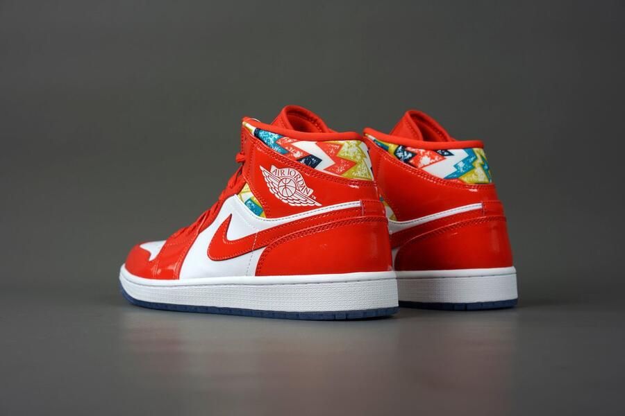 Nike Air Jordan wmns AIR JORDAN 1 MID 'BARCELONA SWEATER RED PATENT' DC7294 - Foto 12