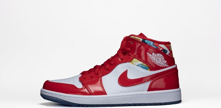Nike Air Jordan wmns AIR JORDAN 1 MID 'BARCELONA SWEATER RED PATENT' DC7294 - Foto 19