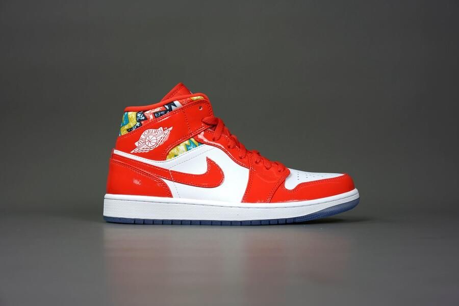 Nike Air Jordan wmns AIR JORDAN 1 MID 'BARCELONA SWEATER RED PATENT' DC7294 - Foto 13