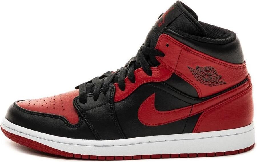 Jordan dior Nike Air jordan 1 Mid Black Black-Gym Red Chicago black toe 554724 - Foto 2