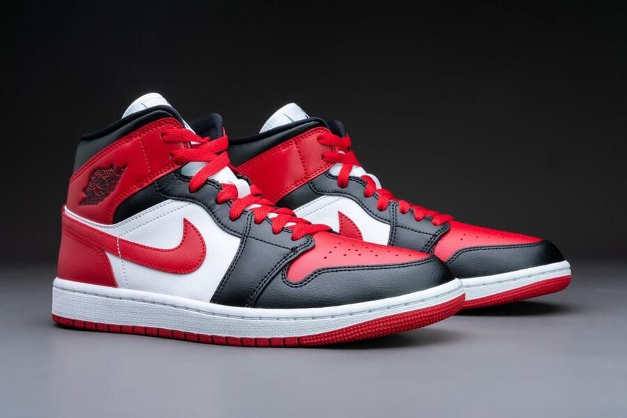 Jordan Wmns Air 1 Mid Basketball Schoenen black gym red white 37.5 beschikbare maaten:36.5 37.5 38.5 39 40.5 41 42 - Foto 4