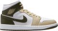 Nike Hoge Sneakers Baskets Air Jordan 1 Mid cuir synthétique - Wit