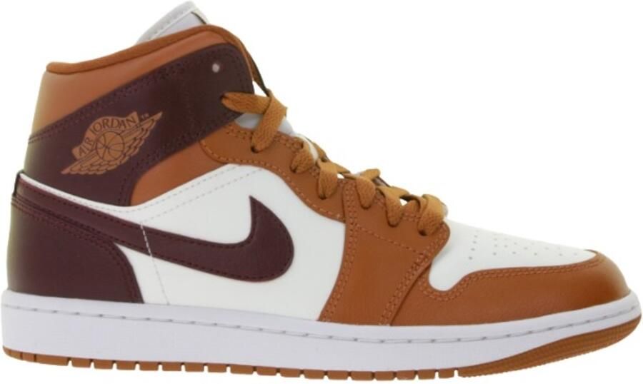 Nike Air Jordan 1 Mid Dusty Peach Sail White Night Maroon- Dusty Peach Sail White Night Maroon - Foto 3