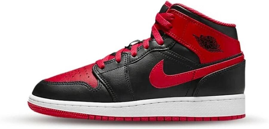 Nike Air Jordan 1 Mid (GS) Sneaker Zwart Rood Limited edition - Foto 5