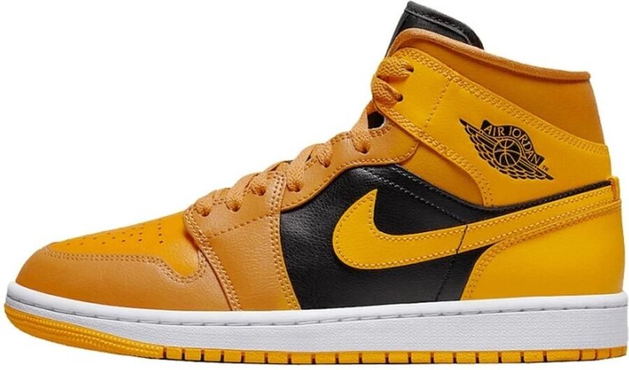 Nike Air Jordan 1 Mid Damesschoenen 36 Chutney Zwart Wit Taxi - Foto 1