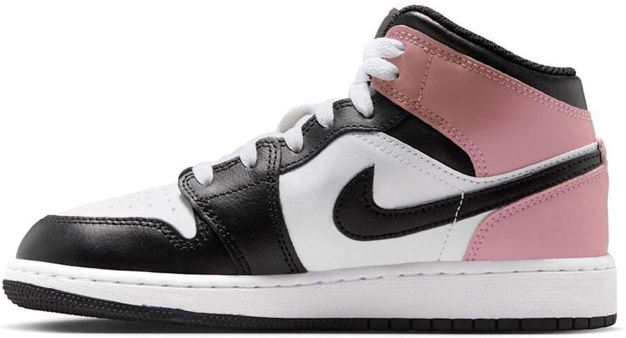 `Nike Air Jordan 1 Mid GS Black Rust Pink Sneakers Unisex Zwart Wit Roze - Foto 2