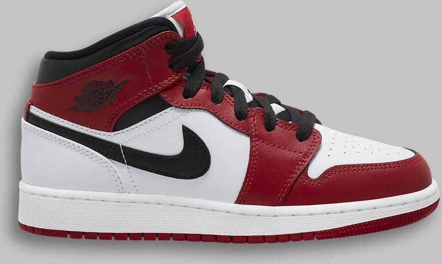 Nike Air Jordan 1 Mid (GS) Chicago Sneaker Wit Rood Zwart Limited edition