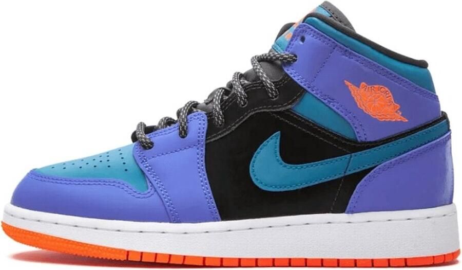 Jordan Air 1 Mid Junior Racer Blue Black Total Orange Green Abyss Kind