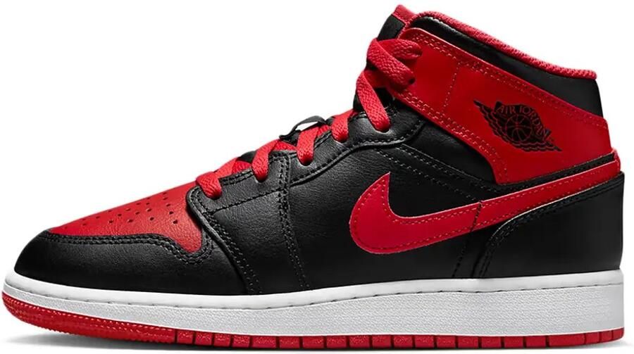 Nike Air Jordan 1 Mid (GS) Sneaker Zwart Rood Limited edition - Foto 2