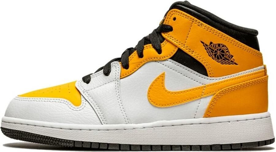 Nike Air Jordan 1 Mid (GS) white university gold black