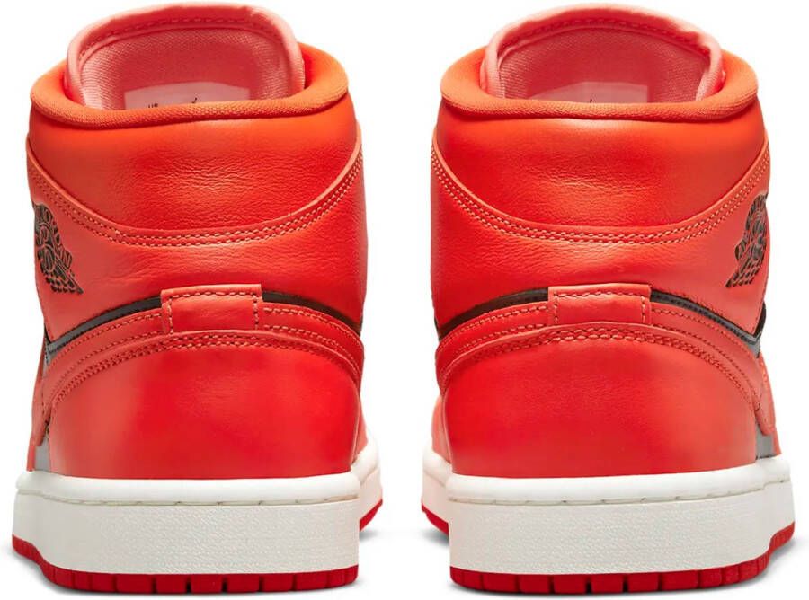 Jordan Wmns Air 1 Mid Se Crimson Bliss Rush Orange Black Sail Schoenmaat 36 1 2 Sneakers DM3381 600 - Foto 4