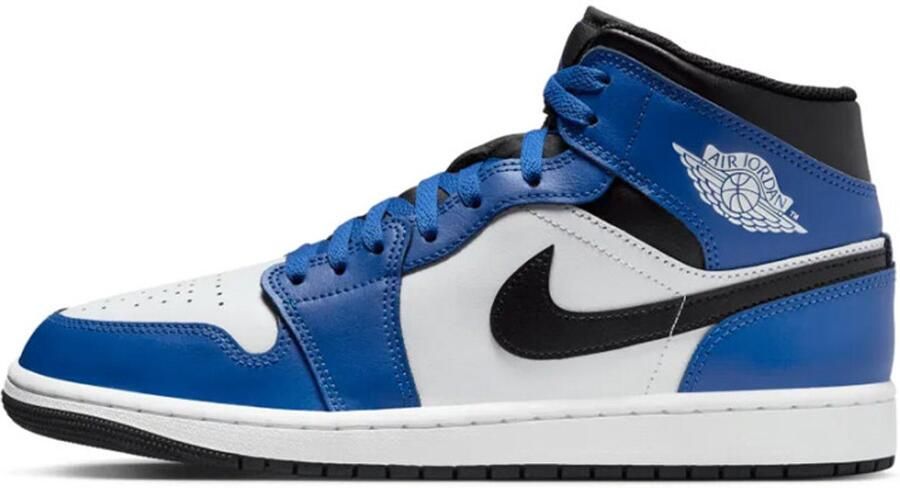 Nike Air Jordan 1 Mid Heren Sneaker Blauw Wit Zwart LET OP! Doos Zonder Deksel