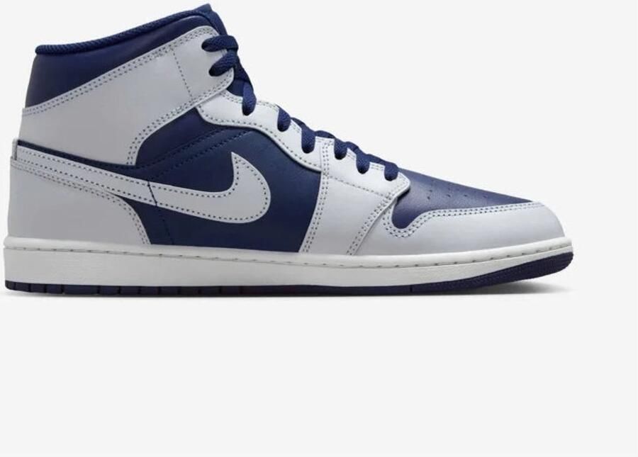 Nike Air Jordan 1 Mid Herensneaker Wit Blauw Limited Edition - Foto 2