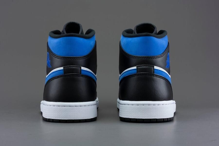 Air Jordan 1 Mid Nike White racer Blue-Black 554724 140 EUR - Foto 5