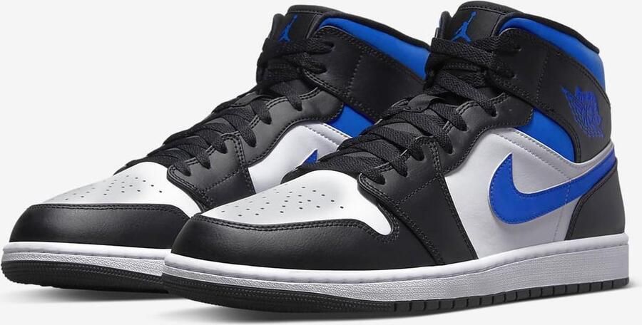Air Jordan 1 Mid Nike White racer Blue-Black 554724 140 EUR - Foto 15