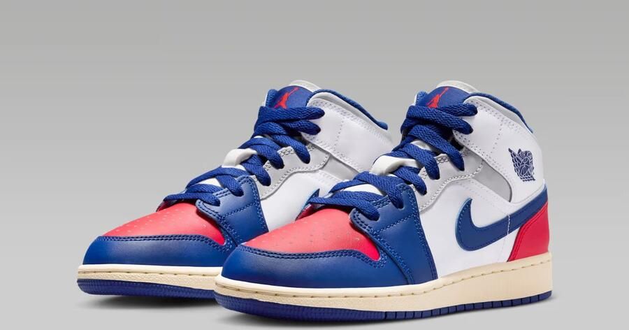 Jordan Air 1 Mid Junior White Kind White