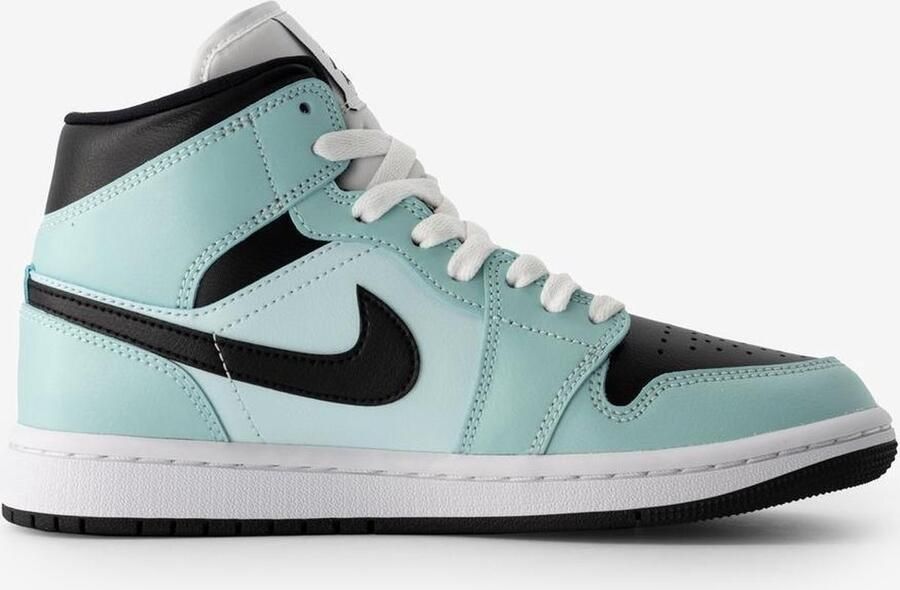 Nike Air Jordan 1 Mid Light Dew Black-teal Tint BQ6472 300 Sneakers - Foto 2
