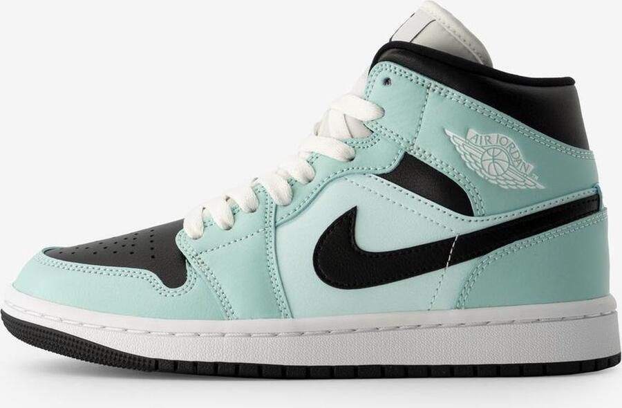 Nike Air Jordan 1 Mid Light Dew Black-teal Tint BQ6472 300 Sneakers