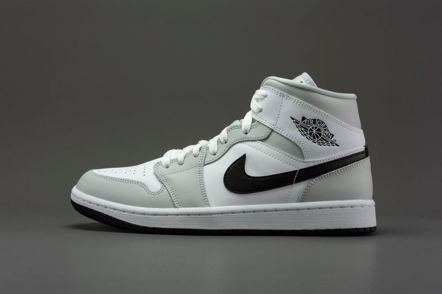 Air Jordan 1 Mid Nike Grey Fog Black White BQ6472 015 EUR - Foto 5