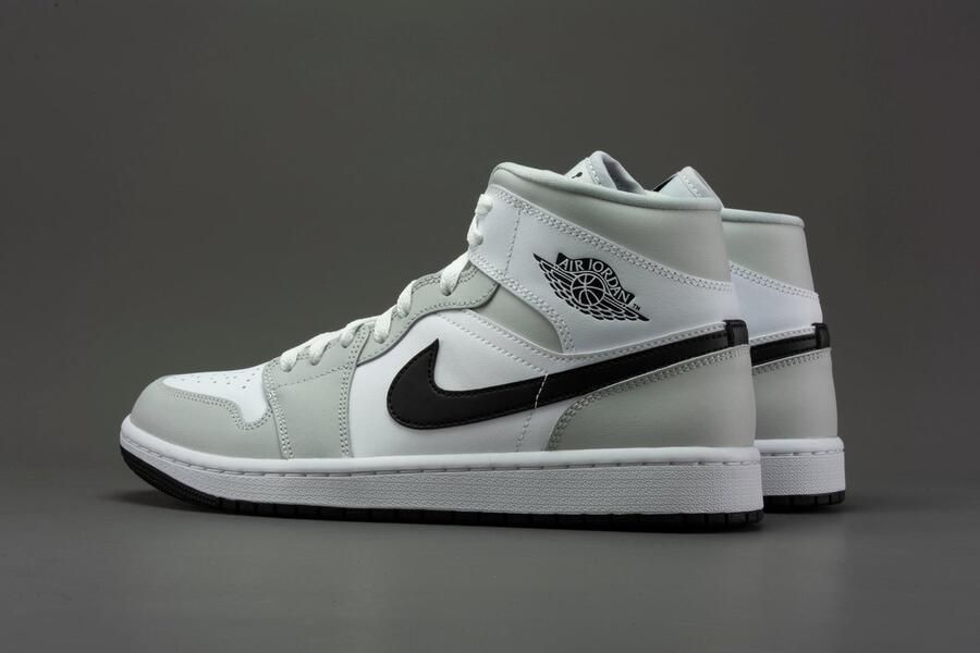 Air Jordan 1 Mid Nike Grey Fog Black White BQ6472 015 EUR - Foto 6