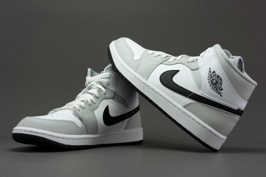 Air Jordan 1 Mid Nike Grey Fog Black White BQ6472 015 EUR - Foto 9
