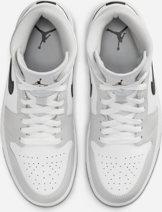 Air Jordan 1 Mid Nike Grey Fog Black White BQ6472 015 EUR - Foto 3